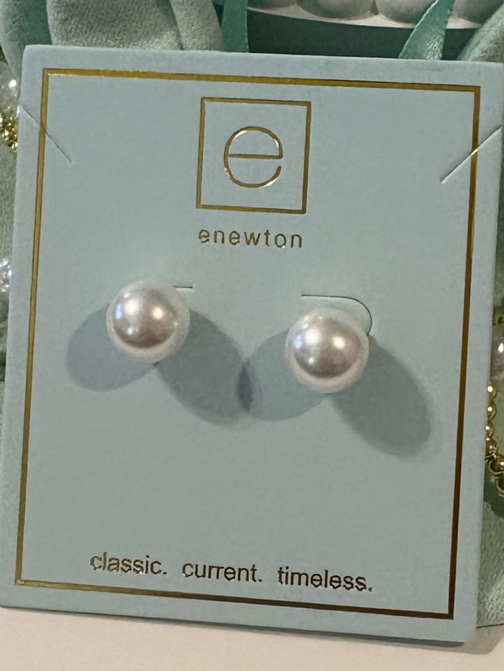enewton Classic Pearl Stud Earrings in White